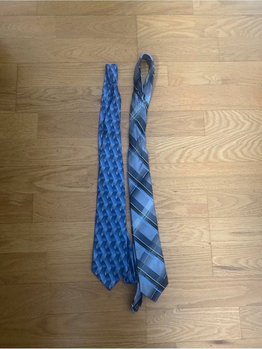 Van Heusen Blue Patterned Men's Ties - Set of 2